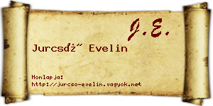 Jurcsó Evelin névjegykártya