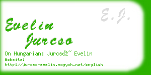 evelin jurcso business card